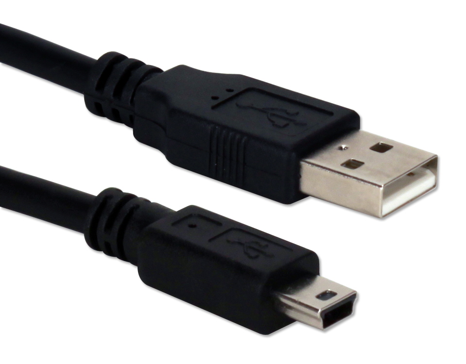 QP2215-10 - 10ft Mini-USB Sync & 2.1Amp Charger Cable for Game Controller/GPS & GoPro Action Cameras