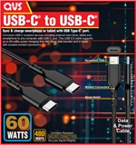 1ft USB-C to USB-C 2.0 60-Watts Data & Power Cable CC2230B-1F 037229230888 Black, USB-C, USB C, USB-A, USB A 1-feet, 1feet, 1ft, 480Mbps, 3Amp