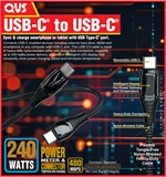 2-Meter USB-C to USB-C 2.0 Sync & 240-Watts Charger Nylon-Braided Premium Cable with Power Meter CC2240PB-2M 037229230383 Black microcenter Malone Pending, USB-C 2.0, USB C, USB-C Extension Cable, USB C Extension Cable 2-meter, 2meter, 2m, 6.5ft, USB 2.0 data cable, 480Mbps data transfer rate, 5Amp, 240-Watts, Nylon-Braided Premium Cable with Power Meter