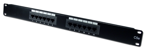 12Port 350MHz CAT5e/RJ45 110Block Patch Panel C5PNL-12E 037229715309 Category 5e - Patch Panel, 12 Ports, Enhanced, T568A/B 110 Block P12T-K11-CEC/XX 541441 C5PNL12E C5PNL-12E   2202 