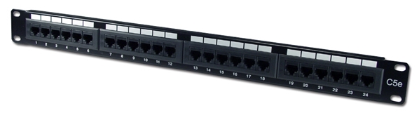 24Port 350MHz CAT5e/RJ45 110Block Patch Panel C5PNL-24E 037229715323 Category 5e - Patch Panel, 24 Ports, Enhanced, T568A/B 110 Block P24T-K11-CEC/XX 541631 C5PNL24E C5PNL-24E   2203 