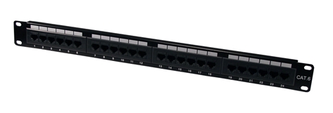 24Port CAT6 RJ45 110Block Patch Panel C6PNL-24 037229715514 Category 6/CAT6 - Patch Panel, 24Ports, 250MHz Certified, T568A/B 110 Block P24T-XXX-C6X/XX 006668 C6PNL24 C6PNL-24   2225 