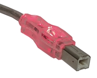 3ft USB 2.0 480Mbps Type A Male to B Male Translucent Illuminated/Lighted Cable with Red LEDs CC2209C-03RDL 037229229615 Cable, USB 2.0 480Mbps Universal Serial Bus Type A Male to B Male Translucent Cable with Red LEDs, For Printer, Scanner, Camera, External Drive & PC/Hub, 3ft TH6565 CC2209C03RDL CC2209C-03RDL cables feet foot  2453 