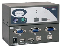 USB 2.0 2Port KVM Desktop Switch with Built-in 2Port Hub KVM-12U2 037229542769 ServerMaster USB 2.0 KVM Keyboard, Monitor & Mouse - 2 USB-Enabled Computer Share (1) VGA/SVGA HD15 Video, USB, Mouse and Keyboard, Bus/Self Powered KVM-102UH   KVM12U2 KVM-12U2      3570