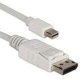 1-Meter Mini DisplayPort to DisplayPort UltraHD 4K White Cable MDPDP-1M 037229009101 Cable, Mini-DisplaPort to DisplayPort Digital Cable, Compatible with Thunderbolt Port, 1-Meter 319285 TW8624 MDPDP1M MDPDP-1M cables meters 2056 