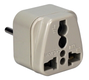 Single-Port US to Italy Grounded Travel Power Adaptor PA-IT 037229334791 US to Italy Grounded Power Plug Adapter