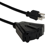 10ft Three Angle Outlet 3-Prong Power Extension Cord PP-ADPT3-10 037229231748 Power Cord, Port/OutletSaver Power Extension/Splitter Adaptor Cable, Tripple/3-Outlets, 10ft AC Male to 3-Angled-Female KT-302 586453  PPADPT3 PP-ADPT3-10 adapters adaptors cables