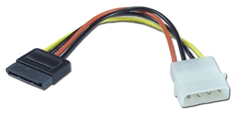 12 Inches SATA Internal Power Cable SATAP-12 037229115260 Cable, Serial ATA SATA Internal Power Adaptor, 15Pin to 4Pin, 12" SATAP12 SATAP-12 adapters adaptors cables