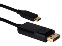 10ft USB-C / Thunderbolt 3 to DisplayPort UltraHD 4K/60Hz Video Converter Cable USBCDP-10 037229231861 Black USB-C