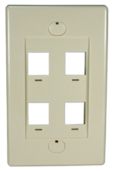 4Port Beige Wall Plate for Modular Keystone Jack C5WP-4P 037229714739 Category 5 - C5 Basic Wall Plate Assemblies, Wall Plate, Beige, 4 Ports C5WP-4PW JE317-V4/WH-UN 539460 C5WP4P C5WP-4P   2212 