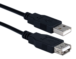 3ft USB 2.0 High-Speed 480Mbps Black Extension Cable CC2210C-03 037229229561 Cable, USB 2.0 Certified Universal Serial Bus Type A M/F Extension, 3ft 36624 TW8091 CC2210C03 CC2210C-03 cables feet foot  2477 