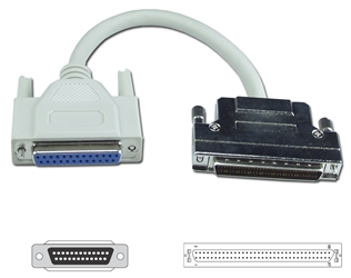 8 Inches SCSI DB25 Female to HPDB68 (MicroD68) Male Adaptor CC635AC 037229635003 Adaptor, SCSI, DB25F/HPDB68M 159285 CC635AC CC635AC adapters adaptors   2929 