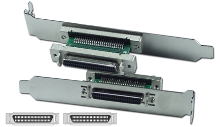 SCSI HPDB50 (MicroD50) Female to Female External Port Adaptor CC695FF 037229695014 Adaptor, Add a HPDB50 External Port from Internal SCSI, HPDB50F/F with Bracket 201632 CC695FF CC695FF adapters adaptors   2950 