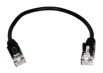 0.5ft CAT6 Gigabit Flexible Molded Black Patch Cord CC715-0.5BK 037229710472