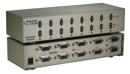 250MHz 8Port VGA Video Matrix Switch (2x8) MSV608PHX2 037229006582 Video Share/Splitter/DA/Distribution Amplifier (Matrix) with Built-in Booster, 2PCs Share/Control 8 Video, 250MHz Supports VGA/SVGA/Multisync and up to 1920x1440, HD15 Connectors AC509A VX-8208F   MSV608PHX2 MSV608PHX2      3645