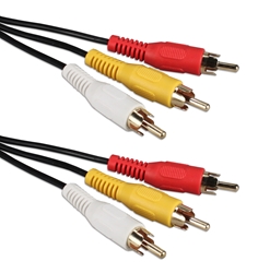 75ft Triple-RCA Composite Audio & Video Cable RCA3AV-75