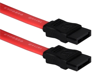 Premium 12 Inches SATA 6Gbps Internal Flat Data Cable SATA3-12 037229115963 Cable, SATA III 1.5/3/6Gbps High Speed Internal Data Cable, Straight Connectors, 7Pin M/M, Red, 12inches 855163 SATA312 SATA3-12 cables  inches 3764 