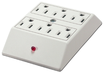 6-Outlets Wallmount Surge Protector SP011 037229770117 Surge Protector/Power Strip, 6 Outlets, Wall Mount Design, Plastic Case PS-06  AB-6  TB7304 SP011 SP011      3832 IMCE