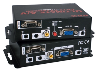 Ultimate A/V plus Serial/IR Control Single CAT5e/6 300M Extender Kit VAS-E 037229007152 Ultimate AV CAT5e/CAT6 Extender Kit with VGA Video/Stereo & Multichannel SPDIF Digital Audio/Serial RS232/IR Infra-Red up to 330Meters/1000ft CV-937  CB4721 VASE VAS-E   feet foot meters  1979 IMCE