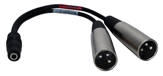 3.5mm Female to Dual-XLR Male Audio Y-Adaptor XLRSM-Y 037229402940