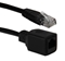 3-Pack 1ft 350MHz CAT5e/Ethernet PortSaver Black Patch Cord - CC5MF-01BK