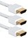 6ft 3-Pack High Speed HDMI UltraHD 4K with Ethernet Thin Flexible White Cables - HDT-6F-3PW