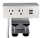 Adjustable Deskmount Dual-Power Outlets with Dual-USB 3.5Amp Charger & 10ft Power Cord - P2P2U-10A