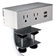 Adjustable Deskmount Dual-Power Outlets with Dual-USB 3.5Amp Charger & 10ft Power Cord - P2P2U-10A