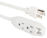 3-Outlet 3-Prong 10ft Power Extension Cord - PC3PX-10WH